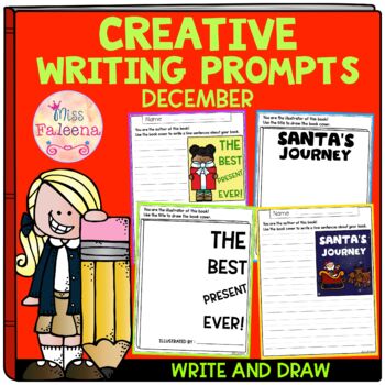 December Creative Writing Prompts | Write and Draw | Print & Digital