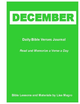 Preview of December Daily Bible Verses Journal  - A Bible verse a day thru December! NKJV