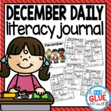 December Daily Literacy Review Journal for Kindergarten