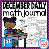 December Daily Math Review Journal for First Grade