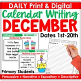 December Daily Writing Prompts | December Writing Centers