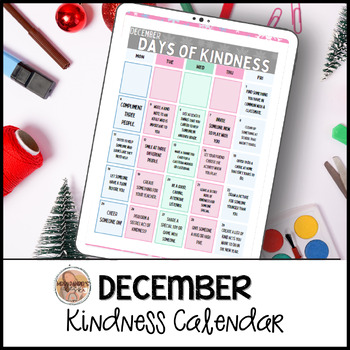 Preview of December Days of Kindness Challenge {Christmas Countdown/Winter Break Countdown}