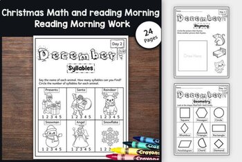 Preview of December Delights: Christmas Worksheets