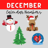 December Digital Calendar Numbers