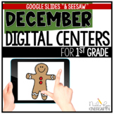 December Digital Centers for 1st Grade Distance Learning
