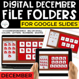 December Digital File Folders for Special Education