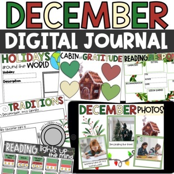 Preview of December Digital Journal | Holiday Bullet Journal | Interactive and Fun!