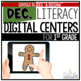 December Digital LITERACY Centers for 1st Grade Distance Learning