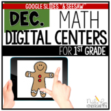 December Digital MATH Centers 1st grade Distance Learning