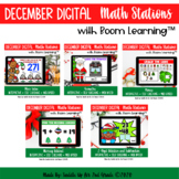 Winter Boom Cards for Christmas or December Math Centers w