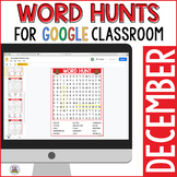 December Digital Word Hunts for Google Classroom