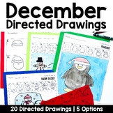 December Directed Drawings with Shapes | Winter | Christmas