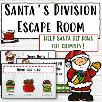 Preview of December Division Digital Escape Room | Division with Remainders
