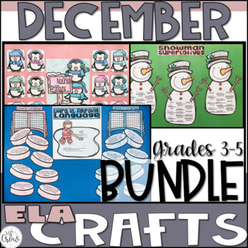 Preview of ELA Craftivity Bundle December