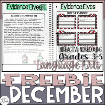 Preview of ELA Interactive Notebook December FREEBIE