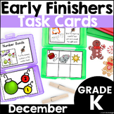 December Early Finisher Activity Phonics & Math Task Card 