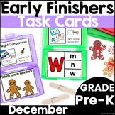 December Early Finisher Phonics and Math Activity Task Car