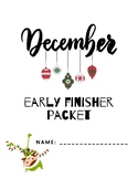 December Early Finisher Packet - Grade 3 - NO PREP Printables
