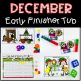 December Early Finishers Tub l Christmas Fast Finisher Activities