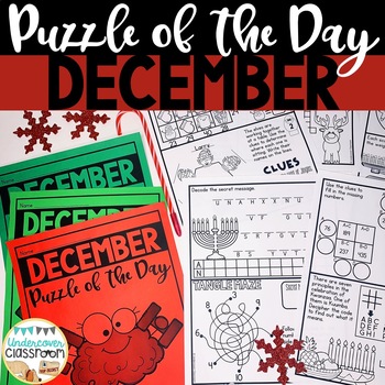 Preview of December Early Finishers | December Enrichment | Puzzle of the Day