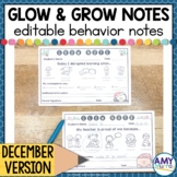 December Editable Behavior Notes to Send Home with Pictures