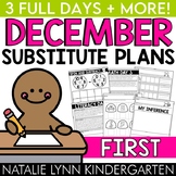 December Emergency Sub Plans 1st Grade