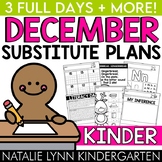 December Emergency Sub Plans for Kindergarten