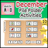 DECEMBER-File Folder Activities | Christmas | Winter | Mat