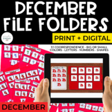 December File Folders Bundle for Special Education | Print