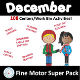 December Fine Motor Centers or Work Bin Activities
