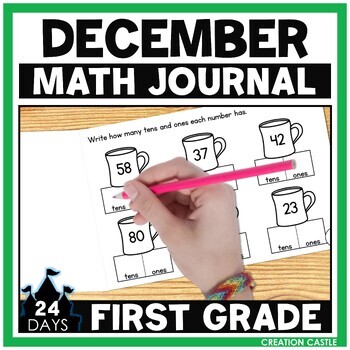 Preview of December First Grade Math Journal