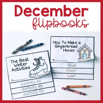 Preview of December Flip Books | December Writing Center Dear Santa Writing Craft