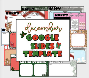 Preview of December Google Slides Template