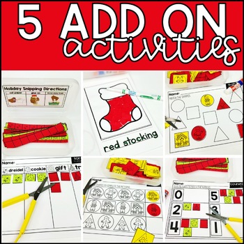 December Grab and Go Scissor Skills Activities | TpT