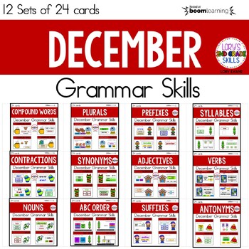 Preview of December Grammar Skills BOOM Cards