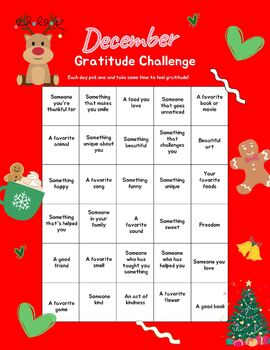 Preview of December Gratitude Challenge