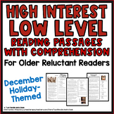 December High Low Christmas Reading Comprehension with Han