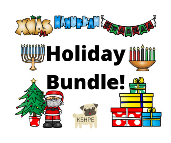 Preview of December Holiday Bundle!! Celebrations, Christmas, Kwanzaa, Hanukkah