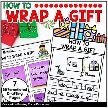 Preview of December Holiday How To Writing, How to Wrap a Present Christmas Writing Prompt