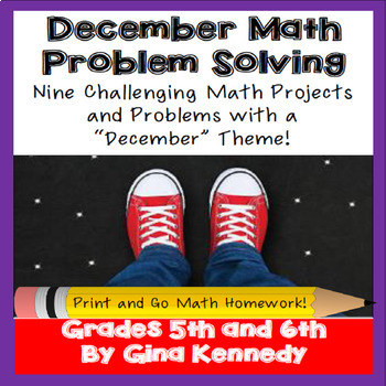 Preview of December Math Problem Solving Projects for Upper Elementary Students