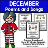 December Poems and Songs for Poetry Unit (Printable)