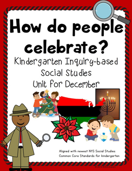 Preview of December Holiday Traditions Social Studies Kindergarten