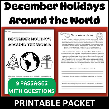 Preview of December Holidays Around the World (Christmas, Hanukkah, Kwanzaa, and more!)