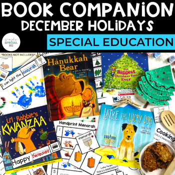 Preview of December Holidays Book Companions Bundle | Special Education