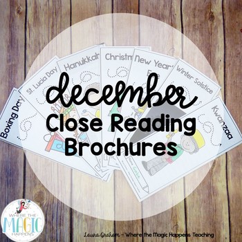 Preview of December Holidays Close Reading Passages with Questions