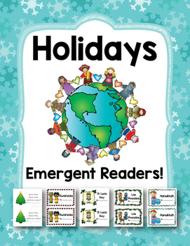 Preview of December Holidays Emergent Readers!