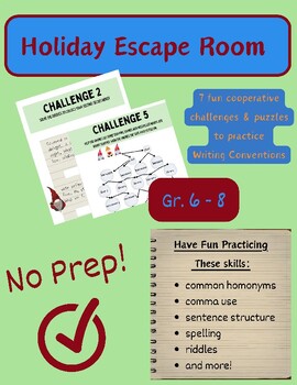Preview of December Holidays Escape Room