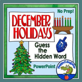 Preview of December Holidays PowerPoint - Guess the Word