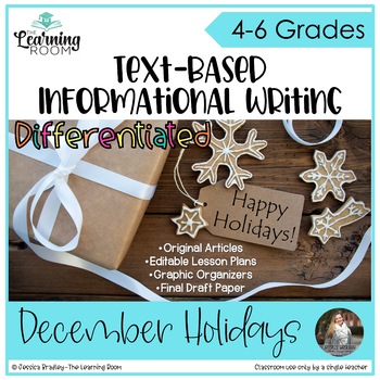 Preview of December Holidays Writing Prompts: Informational Text Writing Prompts