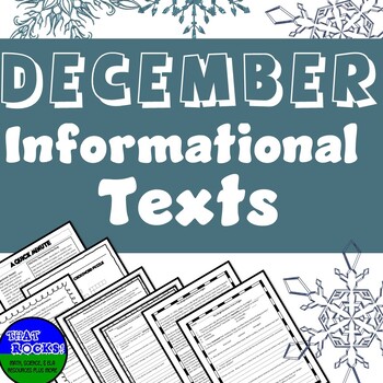Preview of December Informational Texts for Middle School